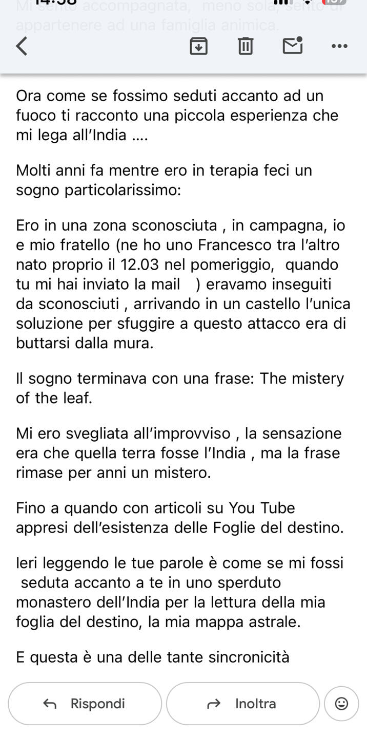 Testimonianza cliente 20 sulla carta astrale vedica di Alberto Riccio