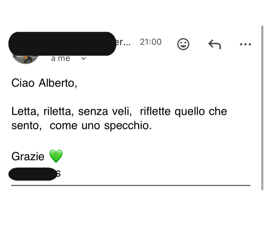 Testimonianza cliente 16 sulla carta astrale vedica di Alberto Riccio