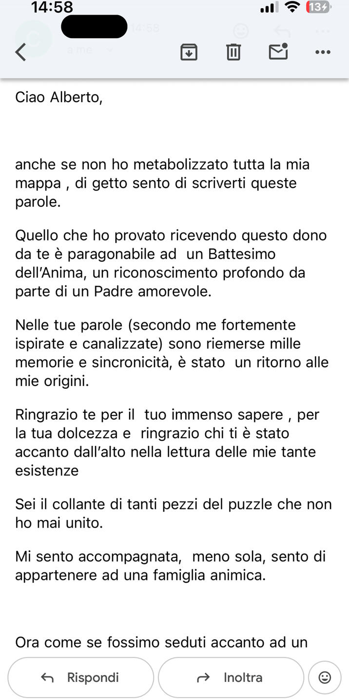 Testimonianza cliente 19 sulla carta astrale vedica di Alberto Riccio