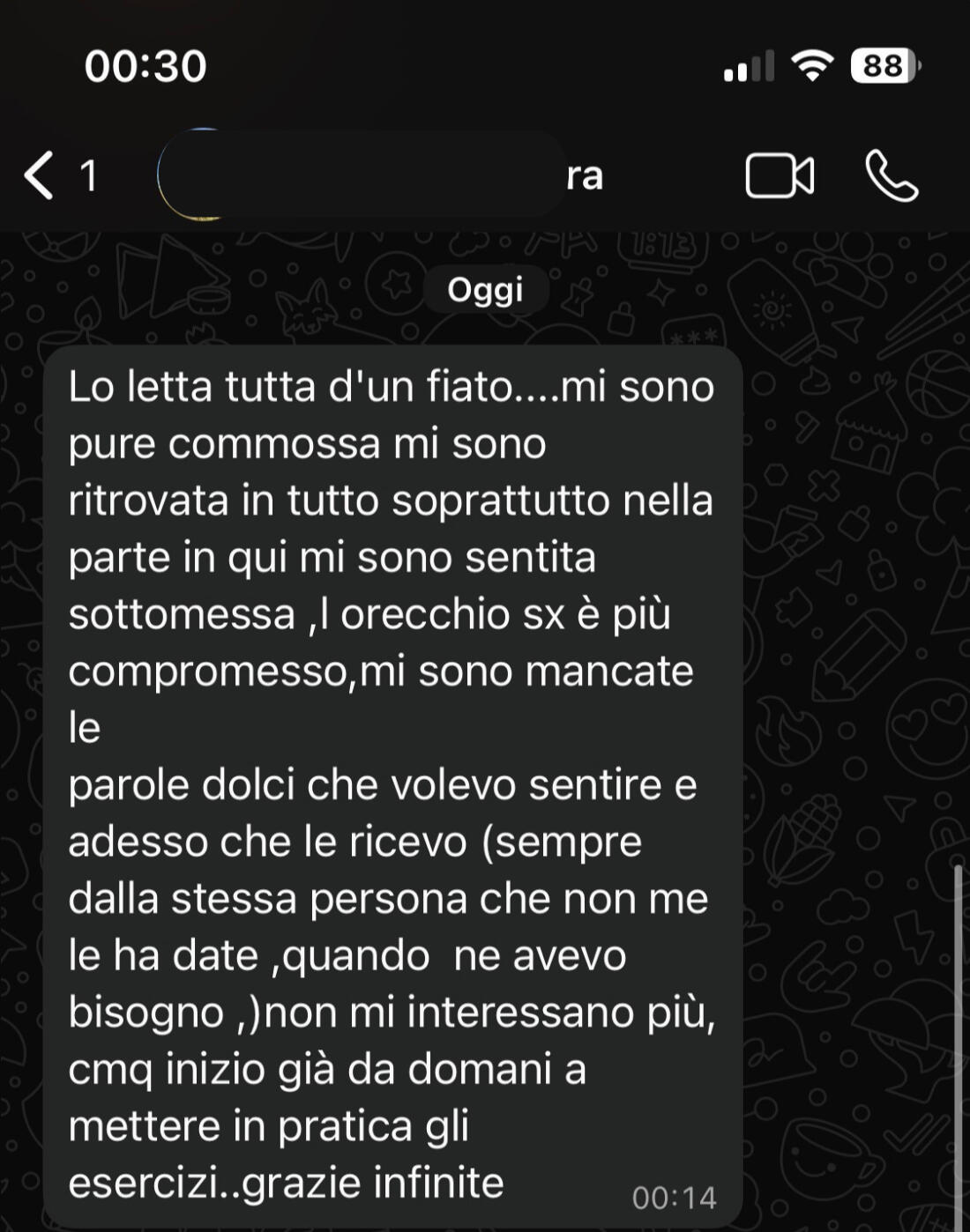 Testimonianza cliente 17 sulla carta astrale vedica di Alberto Riccio